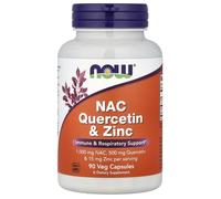 NOW Foods - NAC (N-acetil-L-cisteina), quercetina e zinco - 90 capsule