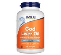 Now Foods Cod Liver Oil, Extra Strength 1,000 mg (180 Capsule morbida)