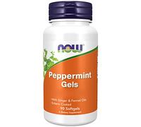 Now Foods, Peppermint Gels, Olio di Menta Piperita, con Zenzero e Finocchio, 90 Capsule molli, Testato in Laboratorio, Senza Glutine