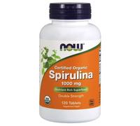 Spirulina biologica a doppia forza, 1000 mg 120 compresse Now Foods