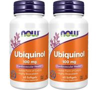 NOW Foods Ubiquinolo 100mg 2X60/1X120 Softgel Forma Attiva Di Coq10 Bioavailable
