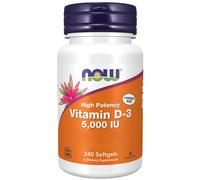 Now Foods, Vitamin D3 Depot, 5000 UI, 240 capsule molli - spedizione lampo