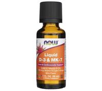 NOW Foods Vitamin D3 + K2 MK-7 Vitamina liquido 30 ml