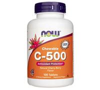 Now Foods Vitamin C-500 Chewable (100 Compressa da succhiare, Ciliegia e Bacca)