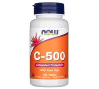 Now Foods Integratore alimentare Vitamina C-500 con Rosa Canina 500 mg 100 compresse