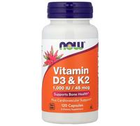 NOW Foods Vitamine D3 & K2 120 cps