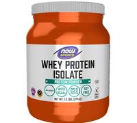 Now Foods, Whey Protein Isolate, insapore, 544 g - spedizione lampo