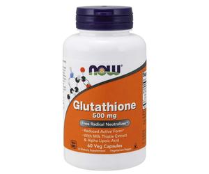 NOW Glutatione ridotto, 500 mg, 60 capsule vegetali