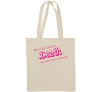 Now I Am Become Death The Destroyer of Worlds - Borsa tote in cotone naturale, colore: Bianco