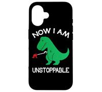 Now I Am Unstoppable Funny T-Rex Custodia per iPhone 16