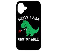 Now I Am Unstoppable Funny T-Rex Custodia per iPhone 16 Plus