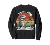 Now I Am Unstoppable Funny T-Rex Usa Selfie Stick Cool Retro Felpa