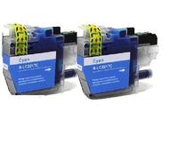 NOW INK. 2 cartucce d'inchiostro ciano LC-3219XL LC-3219XLC compatibili con Brother MFC-J5330DW, J5335DW, J5730DW, J5930DW, J6530DW, J6930DW, J6930DW, J6935DW (XL capacità LC-3219xl, 2 ciano)