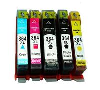 Now Ink Ltd 5 cartucce d'inchiostro compatibili con chip HP 364XL, HP364 B8550 C5324 C5380 C6324 C6380 D5460 C309n C309g C310a C309a C410b + tutte le stampanti che ne hanno 5 CARTUCCIA SLOT.