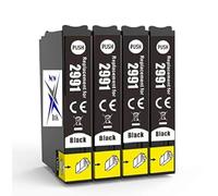 Now Ink Ltd® Strawberry 29XL - Cartucce d'inchiostro 4 x 2991 nero compatibile con EPSON XP-342 XP-352 XP-235 XP-355 XP-245 XP-442 XP-335 XP-255 XP-257 + altro