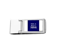 Now is All You Have Art Deco Fashion Slim Fermasoldi in acciaio inox con tasca