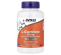 NOW L-Carnitina, 500 mg, 60 capsule vegetali