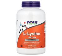 NOW L-lisina, 500 mg, 250 compresse
