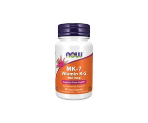 NOW MK-7 Vitamina K2, 100 mcg, 60 capsule vegetali
