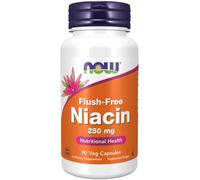 NOW Niacina, nessun effetto collaterale arrossamento, 250 mg, 90 capsule vegetali