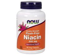 NOW Niacina, nessun effetto collaterale arrossamento, 500 mg (doppia potenza), 90 capsule vegetali