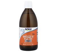 NOW Olio di pesce Omega-3 liquido, limone, 500 ml