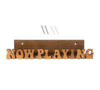 Now Playing Wood Stand - Now Playing Book Album Display Rack, Now Playing Record Stand, Record Rack For Albums, Holder Stand, Organizer, Storage, File Folder Racks, Stylish Desktop Sorter For Record
