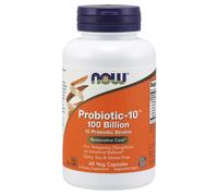 NOW Probiotic-10, probiotici, 100 miliardi di CFU, 10 ceppi, 60 capsule vegetali