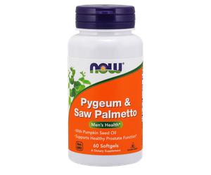 NOW Pygeum e Saw Palmetto, 60 capsule softgel