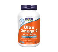 NOW Ultra omega-3, 250 DHA/500 EPA, 180 capsule molli
