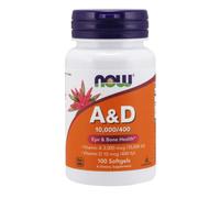Now Foods Vitamin A & D 10,000/400 IU (100 Capsule morbida)