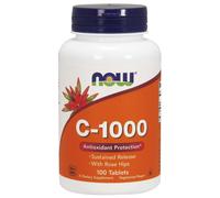 NOW Vitamina C-1000 con rosa canina e rilascio graduale, 100 compresse