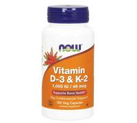 NOW Foods Vitamine D3 & K2 120 cps