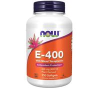 NOW Vitamina E 400 UI con tocoferoli, 250 capsule softgel