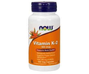 NOW Vitamina K2 come MK-4, 100 ug, 100 capsule vegetali