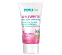 NOW XyliWhite Bubblegum Splash, gel dentale per bambini, gusto bubblegum, 85 g