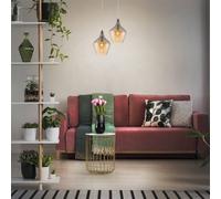 Nowa Lampada a sospensione Paso di vetro, 1 luce, ambra Nowa
