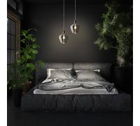 Nowa Lampada a sospensione Paso di vetro, 1 luce, fumè Nowa