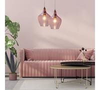 Nowa Lampada a sospensione Paso di vetro, 1 luce, rosé Nowa
