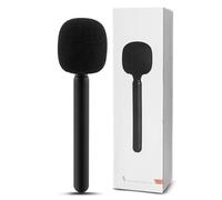 NOWHYX Manico per microfono wireless, adattatore per microfono da intervista, supporto per microfono con schiuma per podcast/report/creazione di contenuti (Colore: nero)