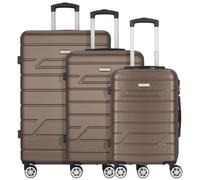 Nowi Bergamo 4 ruote Set di valigie 3 pezzi color bronzo