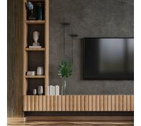 Nowodvorski Lighting Applique a LED Motive M, larghezza 80 cm, nero, metallo Nowodvorski Lighting