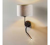 Nowodvorski Lighting Applique Hotel Plus con lampada da lettura, grigio Nowodvorski Lighting