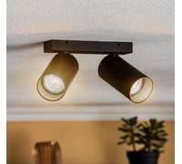Nowodvorski Lighting Faretto da soffitto Mono II nero/interno dorato a 2 luci Nowodvorski Lighting
