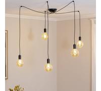 Nowodvorski Lighting Lampada a sospensione Spider in nero, 5 luci Nowodvorski Lighting