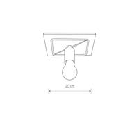 Nowodvorski Lighting Plafoniera Coba Antique I, legno, a 1 luce Nowodvorski Lighting