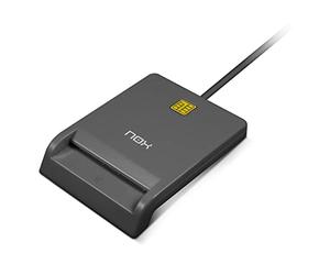 NOX Citizen Electronic Card Reader -NXLITECARDID- Compatibile con Cartão de Cidadão (Portogallo) e DNI Electrónico (Spagna). Connessione USB 2.0, Dimensioni 65x85x18mm, Colore Nero