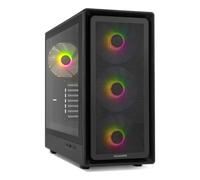 NOX Xtreme Products Hummer Aero - Semitower ATX | M-ATX | ITX Include 4 ventole ARGB PWM 140 mm, Frontal Mesh, Laterale Vetro Temperato, USB-C e USB 3.0, Supporto GPU da 420 mm, Filtro Magnetico