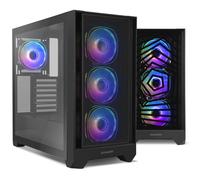 NOX XTREME PRODUCTS HUMMER PLASMA - Semitower ATX | M-ATX | ITX, pannello frontale in rete e vetro temperato inclusi, spazio per 7 ventole, 4x ventole ARGB preinstallate, USB-C e 3.0, nero