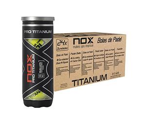 NOX Pelotas Pádel Pro Titanium Cajón 24 Botes 3 pelotas